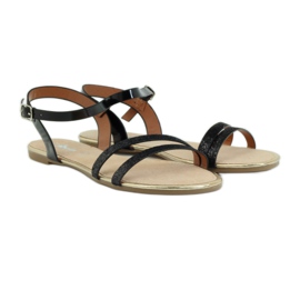 American Club Mustat amerikkalaiset 052 glittersandaalit 3