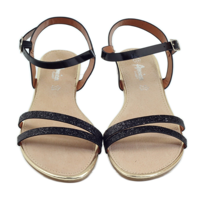 American Club Mustat amerikkalaiset 052 glittersandaalit 4