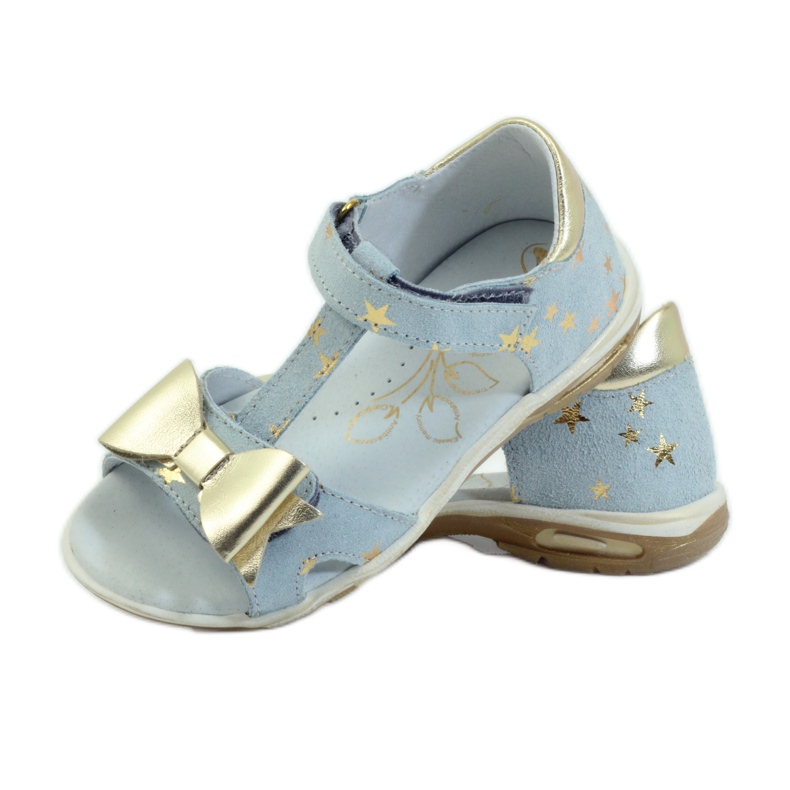 Sandaalit tähdet rusetilla Ren But 3199 keltainen sininen 3