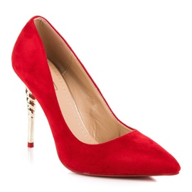 Punaiset mokkanahkakorkokengät punainen 1