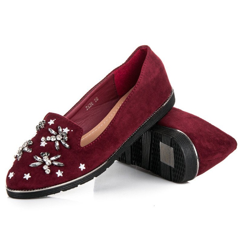 Fama Mokkanahkaa koristeilla punainen 2