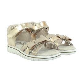 American Club American sandaalit lasten kengät nahkainen pohjallinen keltainen 3