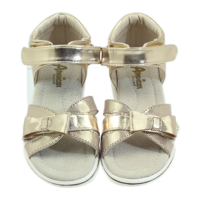 American Club American sandaalit lasten kengät nahkainen pohjallinen keltainen 4