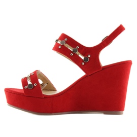 Punaiset kiila sandaalit 1606 punainen 4