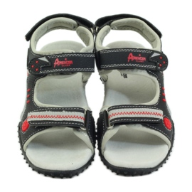 American Club American sandaalit lasten kengät nahkainen pohjallinen punainen harmaa musta 4