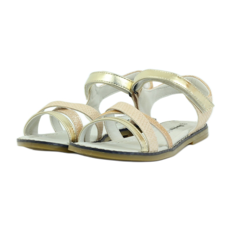 American Club Sandaalit, joissa amerikkalainen 5019-nahkaosa keltainen ruskea 3