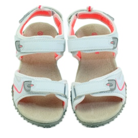 American Club Sandaalit, joissa amerikkalainen 1707-nahkaosa oranssi valkoinen 4