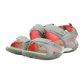 American Club Sandaalit, joissa amerikkalainen 1707-nahkaosa harmaa oranssi 3