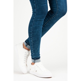 Valkoiset kankaiset lenkkarit valkoinen 1