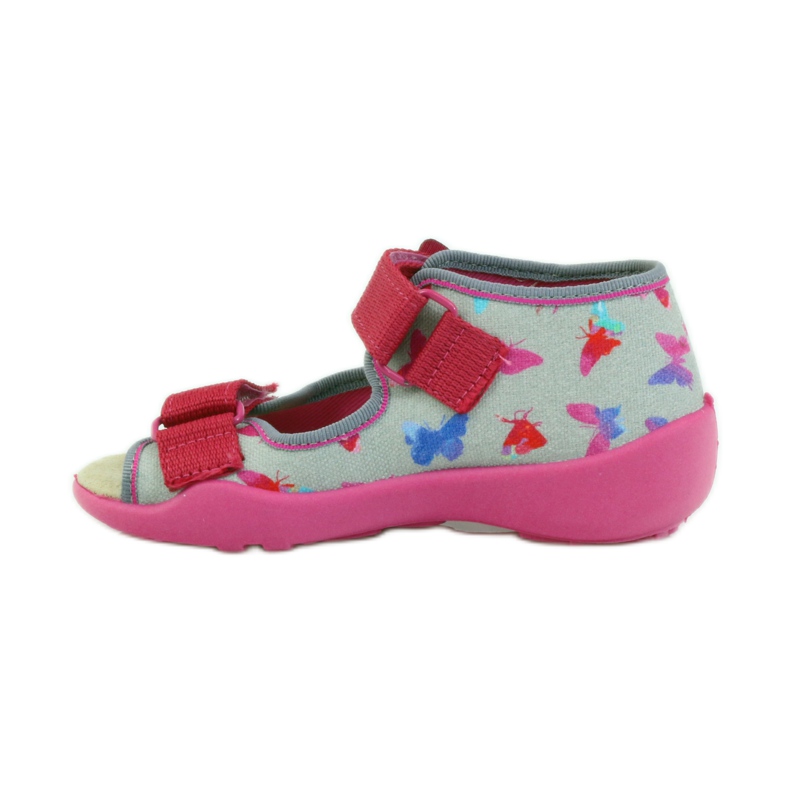 Befado 242p077 sandaalit, joissa nahkainen sisäosa vaaleanpunainen harmaa 2