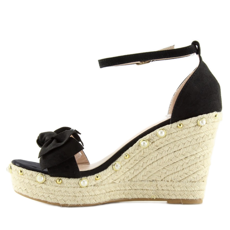 Mustat sandaalit espadrillit kiiloilla L2668 2