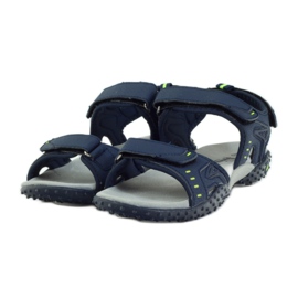 American Club Sandaalit, joissa amerikkalainen 1715-nahkaosa laivastonsininen 3