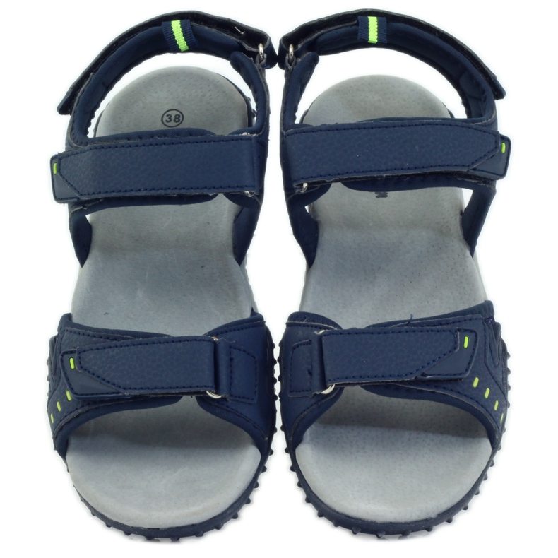 American Club Sandaalit, joissa amerikkalainen 1715-nahkaosa laivastonsininen 4