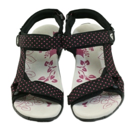 American Club Sandaalit, joissa amerikkalainen 1717-nahkaosa vaaleanpunainen musta 4