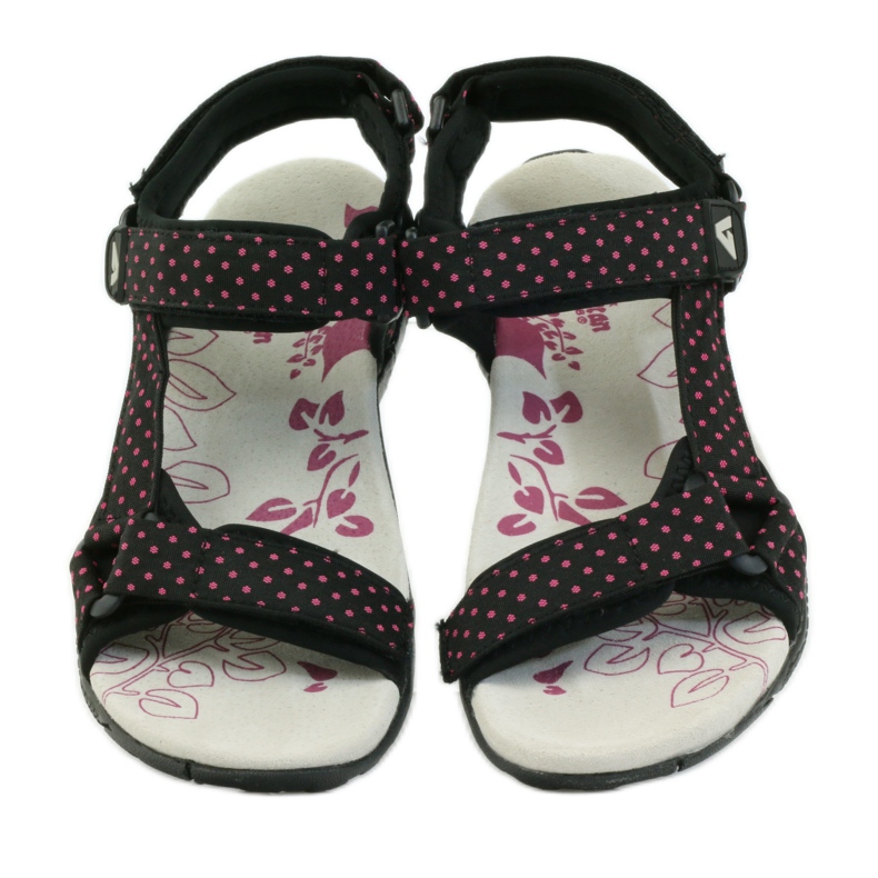 American Club Sandaalit, joissa amerikkalainen 1717-nahkaosa vaaleanpunainen musta 4