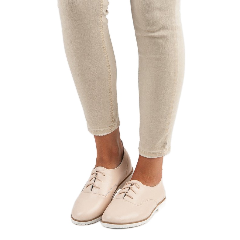 MAZARO Beiget nahkakengät 1