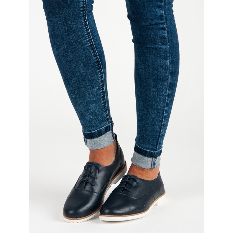 Mazaro tummansiniset nahkakengät sininen 1