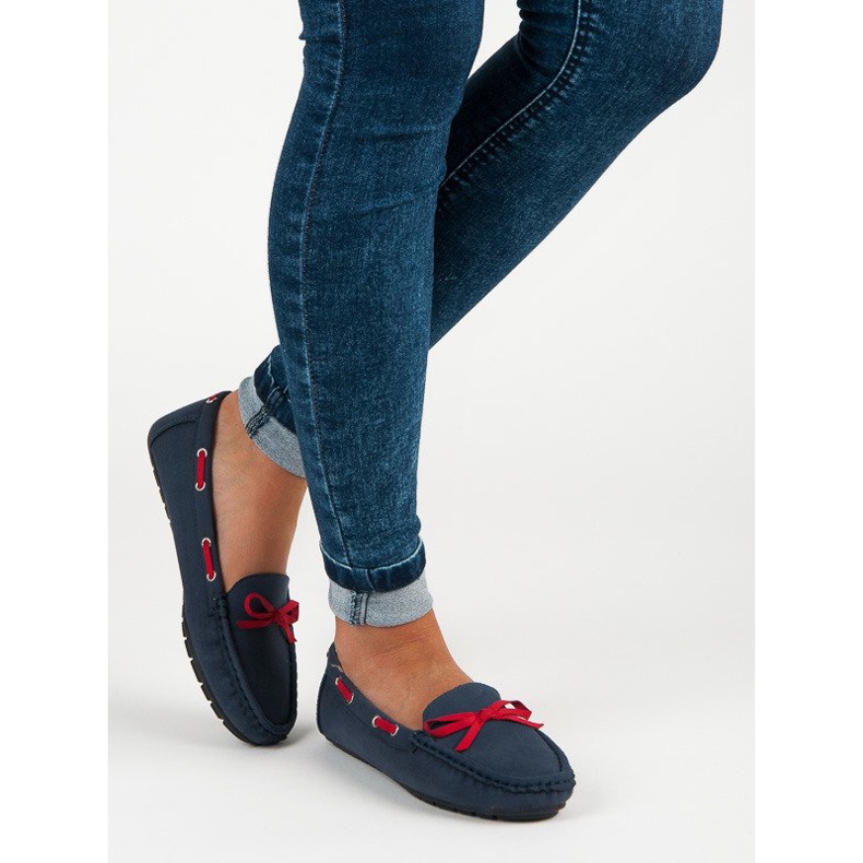 Tullo Tyylikkäät mokkanahkaiset loaferit sininen 1