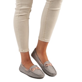 Tullo Tyylikkäät mokkanahkaiset loaferit harmaa 1