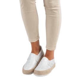 Betler Hopeiset espadrillit alustalla harmaa 1