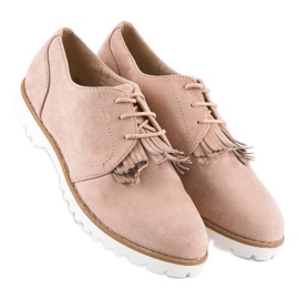 Sidotut mokkanahkaiset boho-kengät ruskea 1 Sidotut mokkanahkaiset boho-kengät ruskea 1