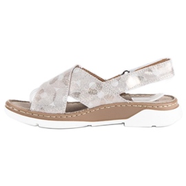 Filippo Luonnonnahkaiset litteät sandaalit keltainen 1