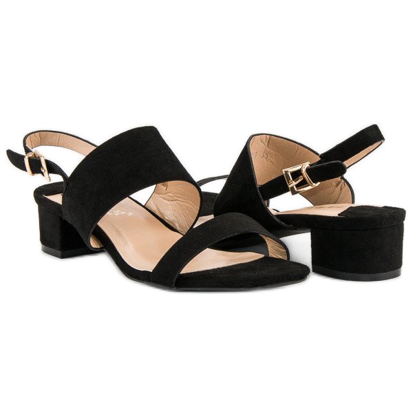 Fama Matalakorkoiset sandaalit musta 1