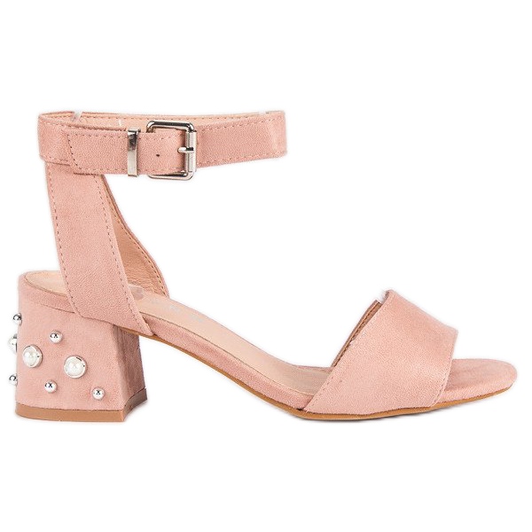 Erynn Sandaalit helmillä vaaleanpunainen 2