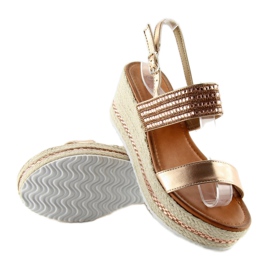 Sandaalit, espadrillit hopeakiiloilla vaaleanpunainen 1 Sandaalit, espadrillit hopeakiiloilla vaaleanpunainen 1