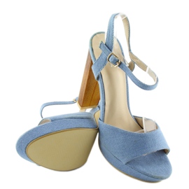 Denim-sandaalit sinisessä tolppassa 9833 sininen 2