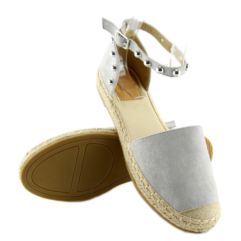 Harmaa Espadrillit nappeilla harmaa A636-ESP-1 harmaa 1