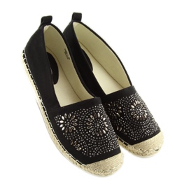 Espadrillit koristeltu mustalla 5599-1 Black 2
