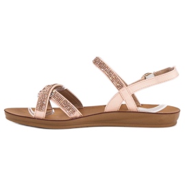 American Club Sandaalit amerikkalaisilla koristeilla vaaleanpunainen 1