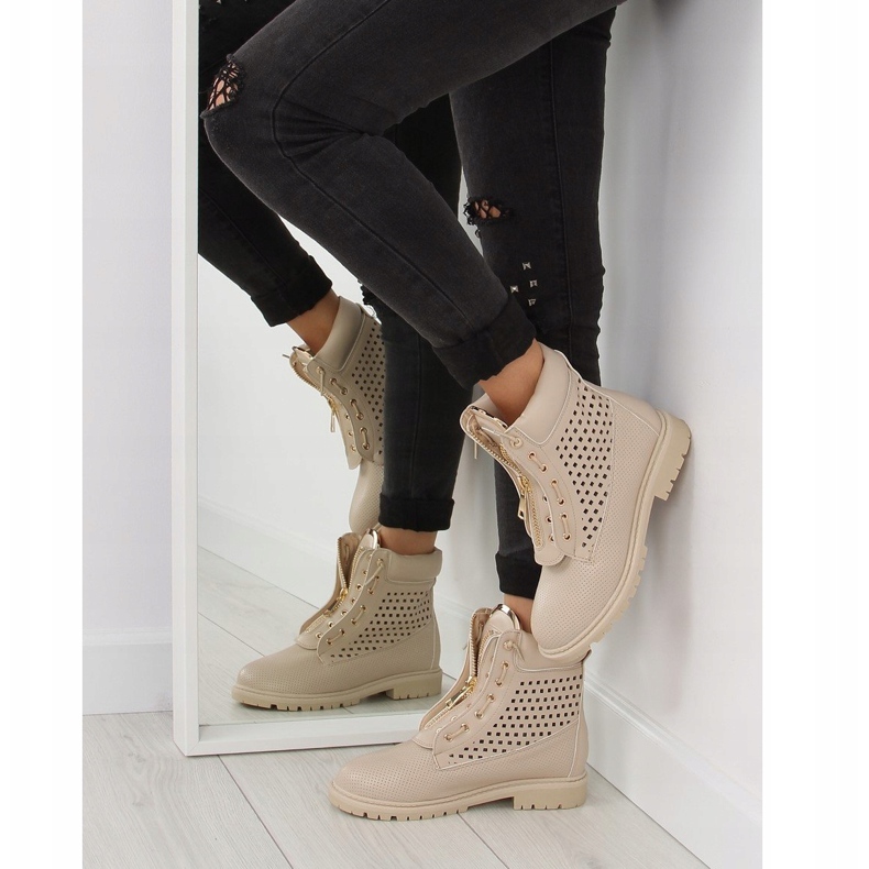 Harjakattoinen balmanki kultainen vetoketju R103 Beige 1