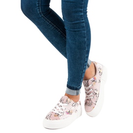 Kylie Velour tennarit alustalla valkoinen vaaleanpunainen 1