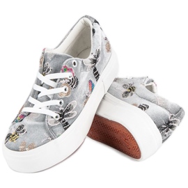 Kylie Velour tennarit alustalla harmaa 1