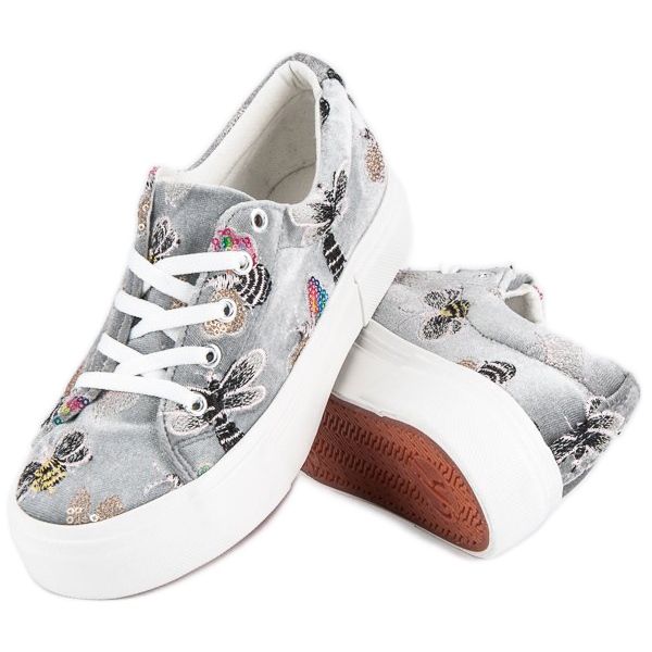 Kylie Velour tennarit alustalla harmaa 1