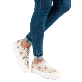 Kylie Velour tennarit alustalla beige 2