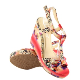 Satiiniset sandaalit 903 punainen 2