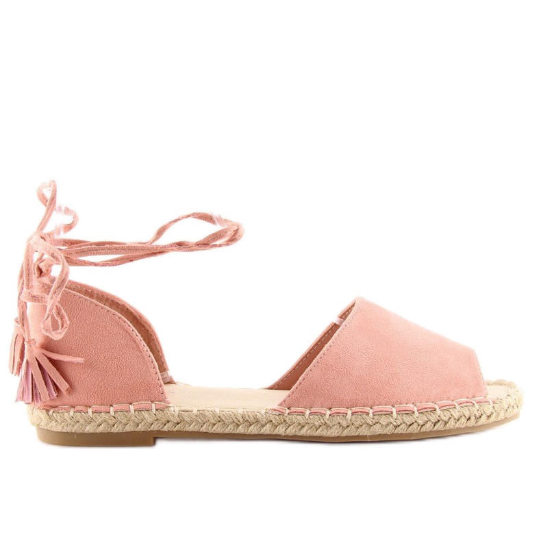 Espadrillit avoin varvas pinkki Z-17 pinkki vaaleanpunainen 1