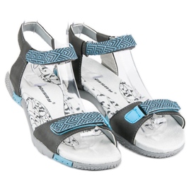 Hasby Litteät velcro sandaalit harmaa 2