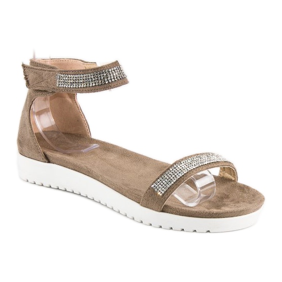 Evento Tyylikkäät velcro-sandaalit ruskea 1