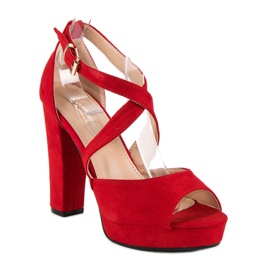 Sandaalit korkeassa tolppassa punainen 1