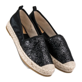 Coura Mustat espadrillit glitterillä 1