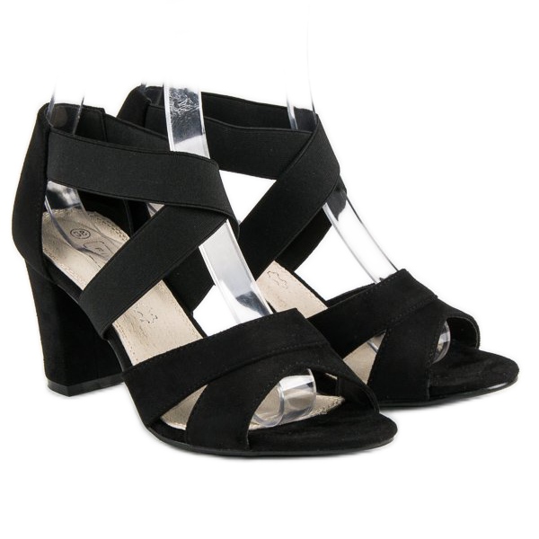 Filippo Mokkanahkasandaalit pylväässä musta 2