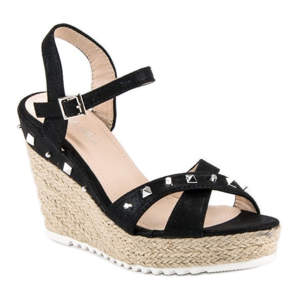 Bello Star Kiila-espadrillit strassilla musta 1