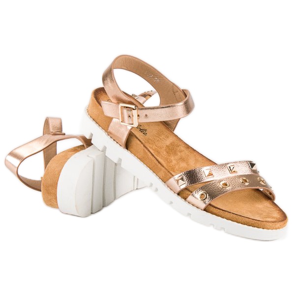 Forever Folie Vaaleanpunaiset sandaalit strassilla vaaleanpunainen 2