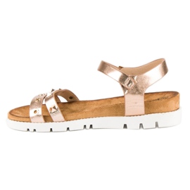 Forever Folie Vaaleanpunaiset sandaalit strassilla vaaleanpunainen 1