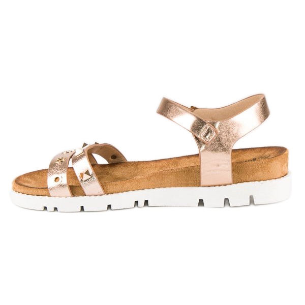 Forever Folie Vaaleanpunaiset sandaalit strassilla vaaleanpunainen 1