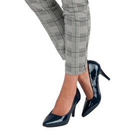 Navy lakatut vinceza-korkokengät sininen 2